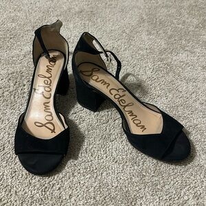 Sam Edelman Black Peep Toe Heels